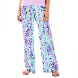 NWT Lilly Pulitzer Small Bal Harbour palazzo pant in Blue oasis Seim Shady